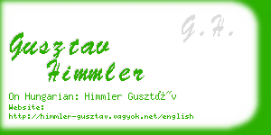 gusztav himmler business card